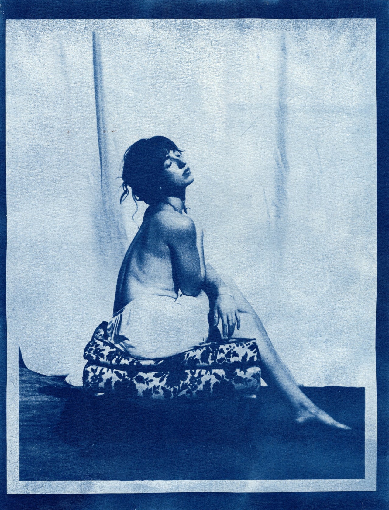 Woman on Chair, 2024 | Original Cyanotype Print | Ready to Ship