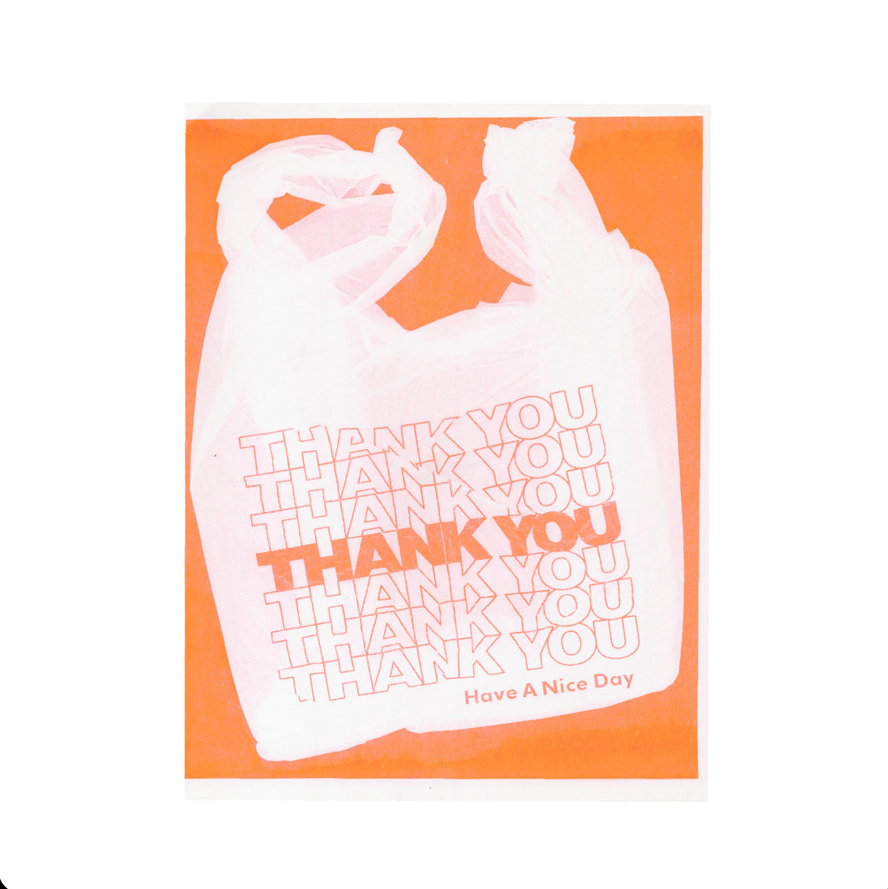 Thank You, 2023. Orange | Risograph Print