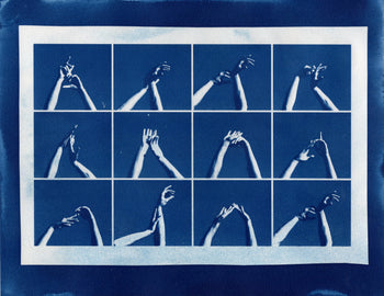 Hands, 2025 #4 | Original Cyanotype Print | Ready to Ship