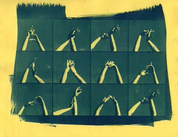 Hands, 2025 #4 | Original Cyanotype Print | Ready to Ship