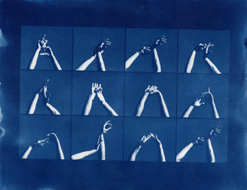Hands, 2025 #4 | Original Cyanotype Print | Ready to Ship