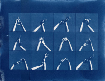Hands, 2025 #4 | Original Cyanotype Print | Ready to Ship