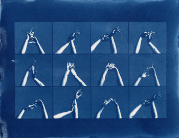Hands, 2025 #4 | Original Cyanotype Print | Ready to Ship