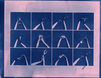 Hands, 2025 #4 | Original Cyanotype Print | Ready to Ship