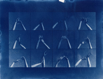Hands, 2025 #4 | Original Cyanotype Print | Ready to Ship