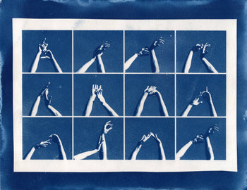Hands, 2025 #4 | Original Cyanotype Print | Ready to Ship