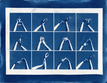 Hands, 2025 #4 | Original Cyanotype Print | Ready to Ship