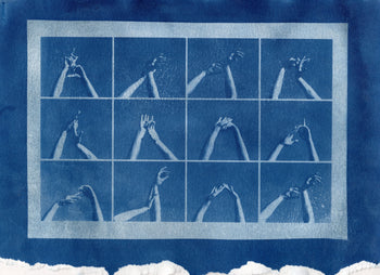 Hands, 2025 #4 | Original Cyanotype Print | Ready to Ship