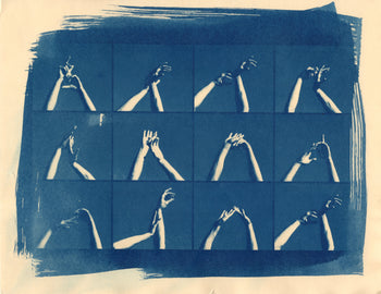 Hands, 2025 #5 | Original Cyanotype Print | 8.5x11"