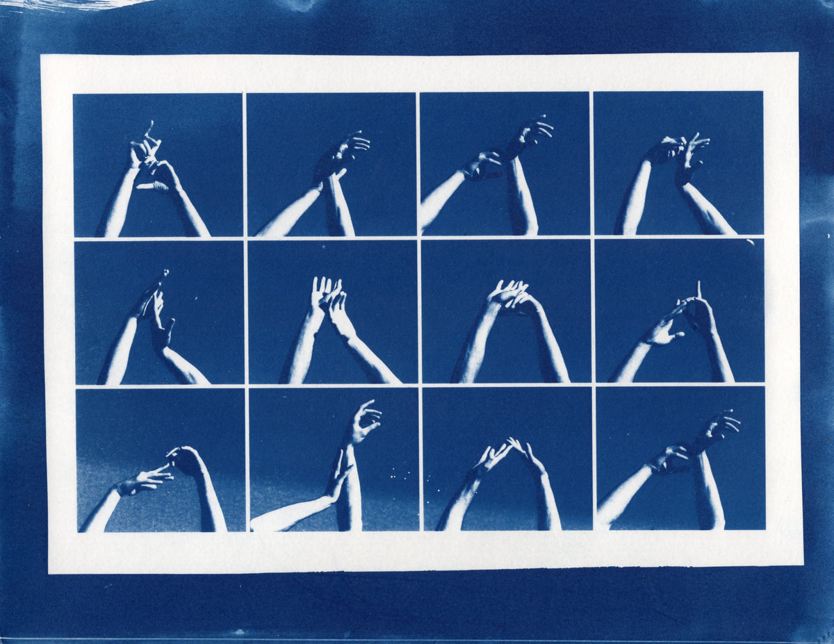 Hands, 2025 #4 | Original Cyanotype Print | 8.5x11"