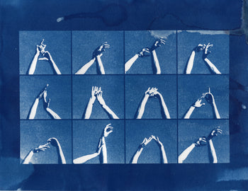 Hands, 2025 #5 | Original Cyanotype Print | 8.5x11"