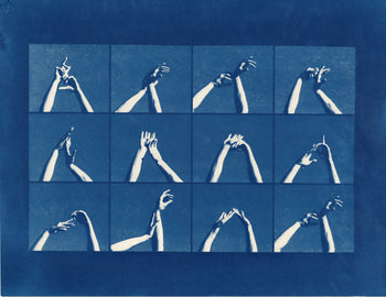 Hands, 2025 #5 | Original Cyanotype Print | 8.5x11"