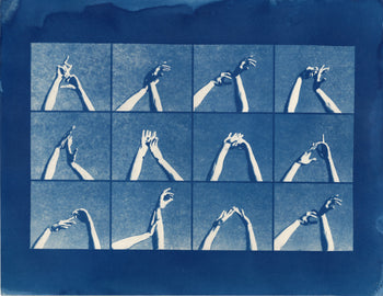 Hands, 2025 #5 | Original Cyanotype Print | 8.5x11"