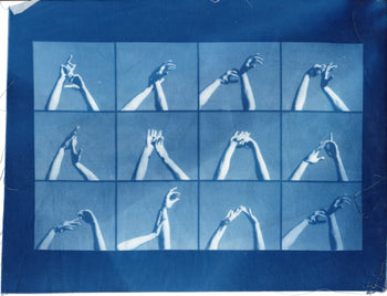 Hands, 2025 #5 | Original Cyanotype Print | 8.5x11"