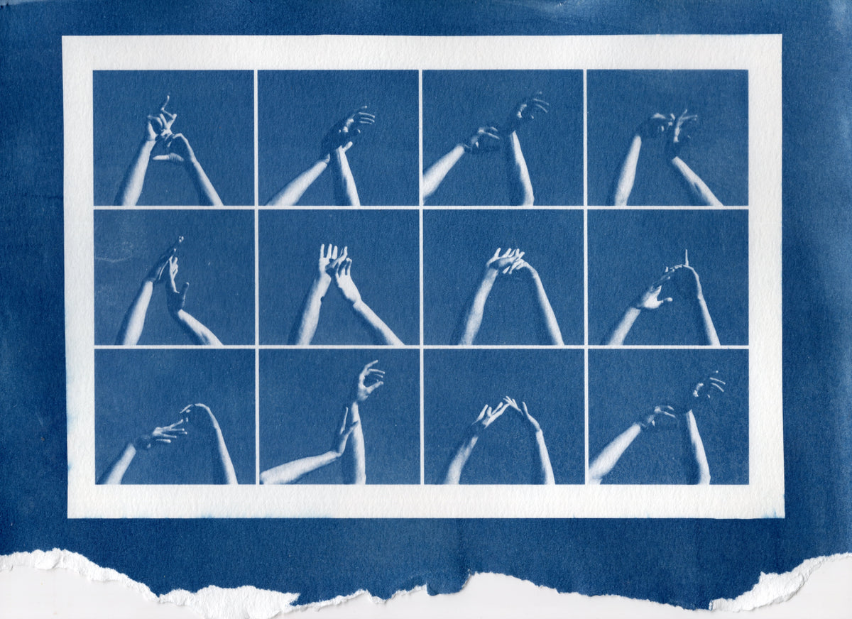 Hands, 2025 #4 | Original Cyanotype Print | 8.5x11"