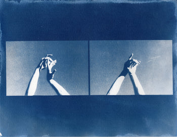 Hands, 2025 #3 | Original Cyanotype Print | Ready to Ship | 1 of 1