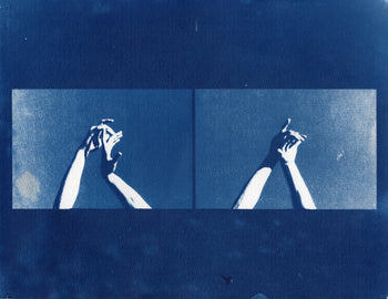 Hands, 2025 #3 | Original Cyanotype Print | Ready to Ship | 1 of 1