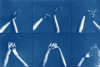 Hands, 2025 #5 | Original Cyanotype Print | 8.5x11"