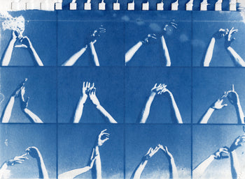 Hands, 2025 #5 | Original Cyanotype Print | 8.5x11"