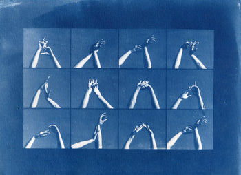 Hands, 2025 #5 | Original Cyanotype Print | 8.5x11"