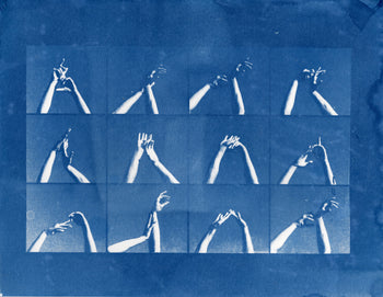 Hands, 2025 #5 | Original Cyanotype Print | 8.5x11"